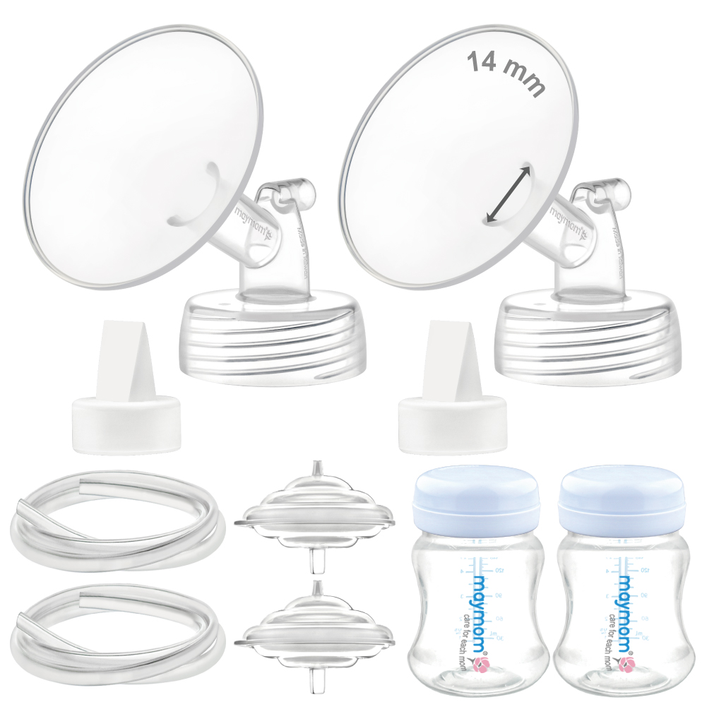 Maymom Pump Parts Compatible with Spectra S2 Spectra S1, incl 14mm Flange Valve Tube Bottle Backflow Protector (image for) Maymom Pump Parts Compatible with Spectra S2 Spectra S1, incl 14mm Flange Valve Tube Bottle Backflow Protector