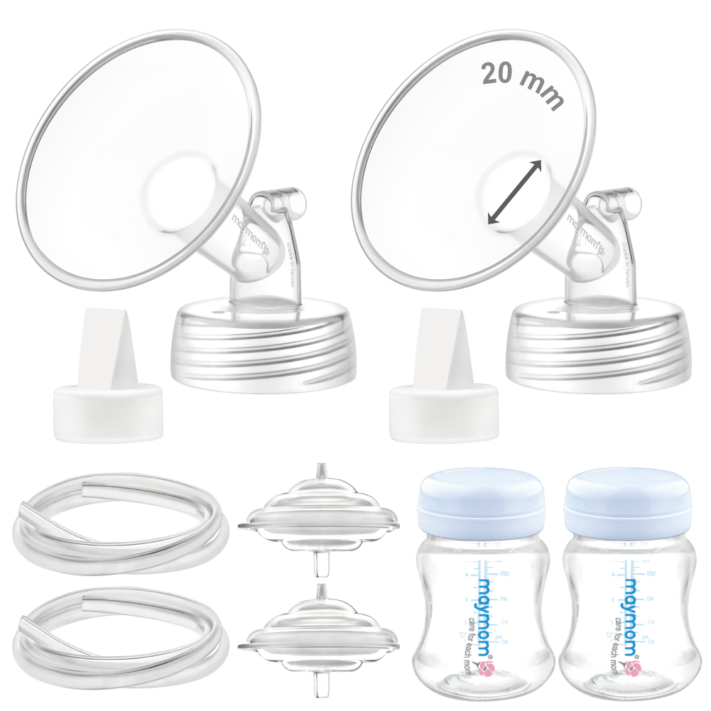 Maymom Pump Parts Compatible with Spectra S2 Spectra S1, incl 20mm Flange Valve Tube Bottle Backflow Protector (image for) Maymom Pump Parts Compatible with Spectra S2 Spectra S1, incl 20mm Flange Valve Tube Bottle Backflow Protector