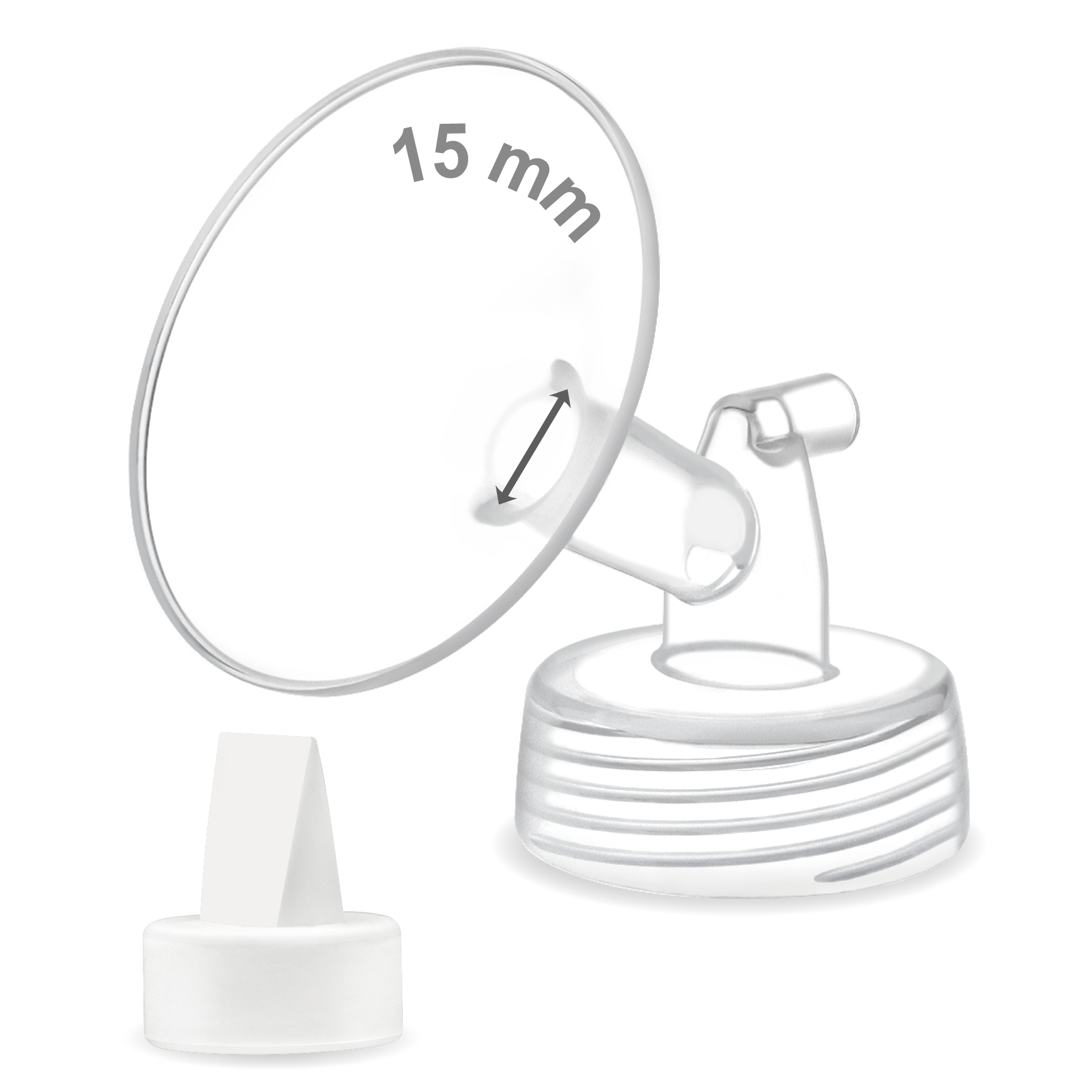Maymom 15 mm Flange and Duckbill Compatible with Motif Luna/Spectra/Ameda MYA Pumps. Not Original Spectra Synergy Gold Pump Parts or Motif Accessories. (image for) Maymom 15 mm Flange and Duckbill Compatible with Motif Luna/Spectra/Ameda MYA Pumps. Not Original Spectra Synergy Gold Pump Parts or Motif Accessories.