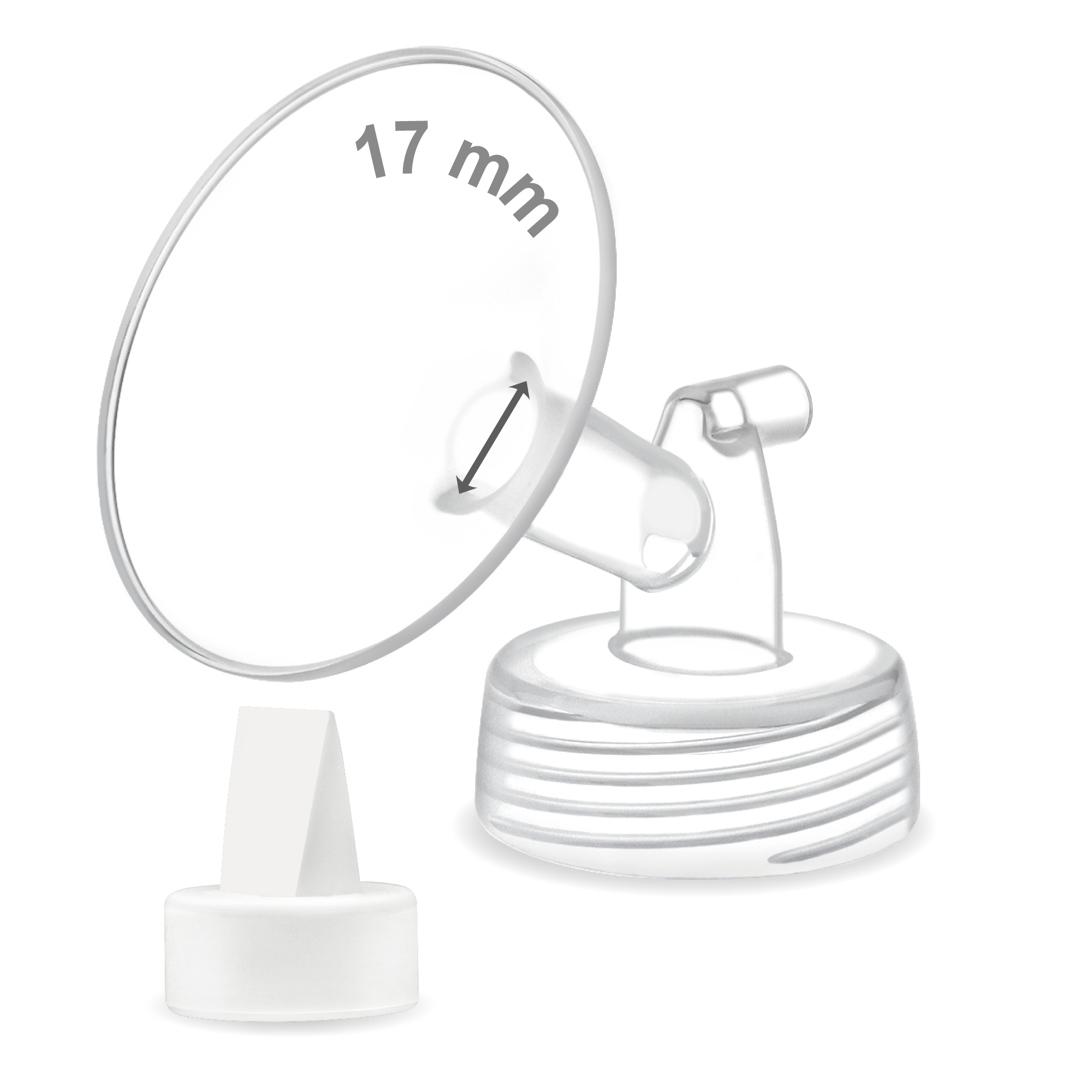 Maymom 17mm Flange and Duckbill Compatible with Motif Luna/Spectra/Ameda MYA Pumps. Not Original Spectra Synergy Gold Pump Parts or Motif Accessories. (image for) Maymom 17mm Flange and Duckbill Compatible with Motif Luna/Spectra/Ameda MYA Pumps. Not Original Spectra Synergy Gold Pump Parts or Motif Accessories.