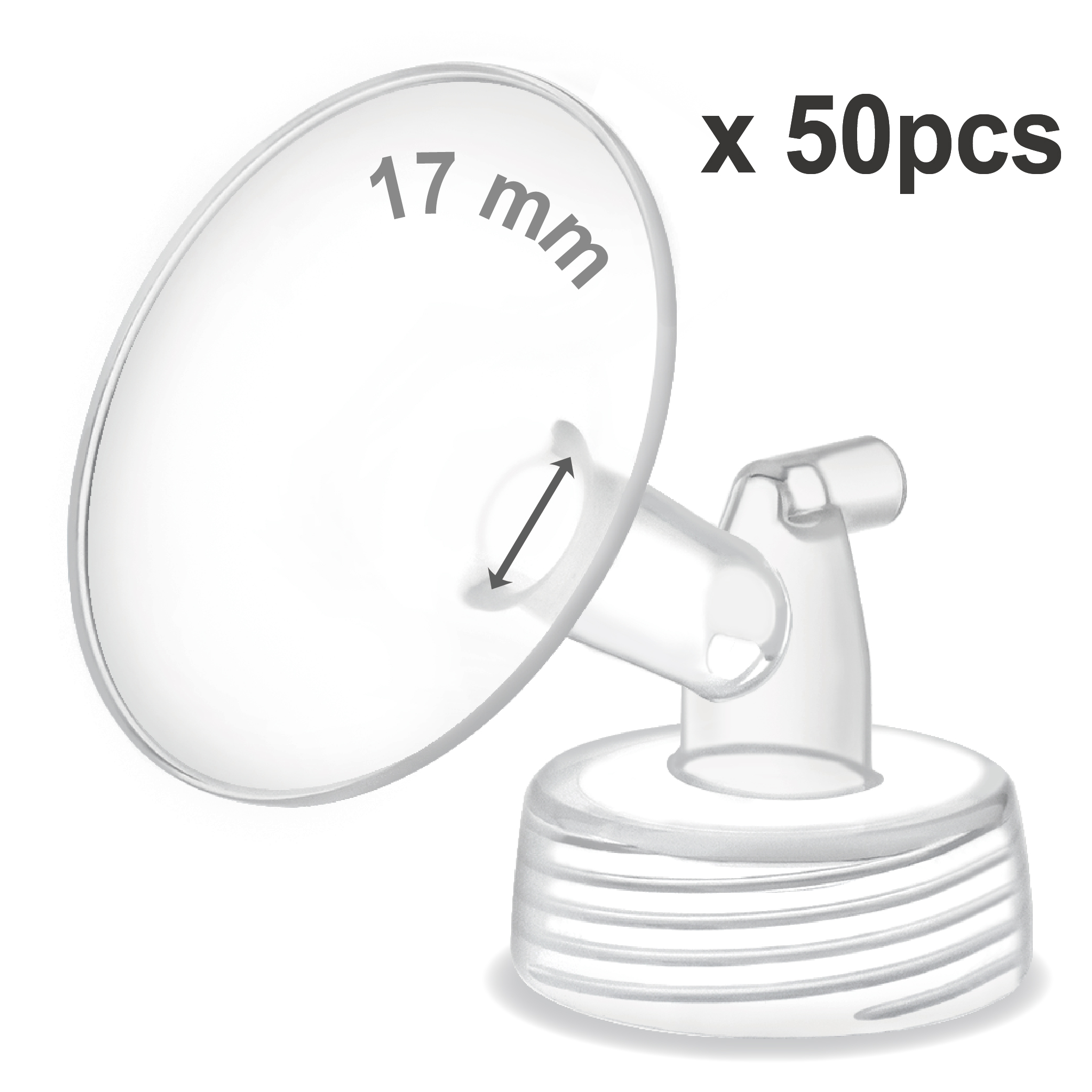 17 mm Maymom Wide Neck Pump Parts for Spectra S1/S2 Pumps; Incl One-Piece Wide Mouth Flange; 50pc, for USA ONLY (image for) 17 mm Maymom Wide Neck Pump Parts for Spectra S1/S2 Pumps; Incl One-Piece Wide Mouth Flange; 50pc, for USA ONLY